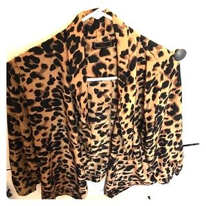 Leopard print blazer